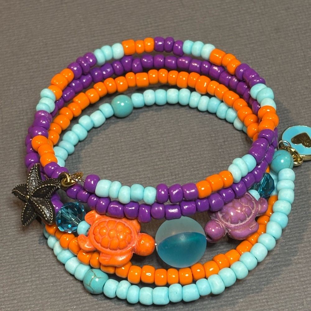 🩵Colorful Memory Wire Bracelet💜 - Picture 2 of 4